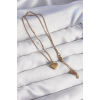 316L Çelik Gold Renk Kalp Model Love Kolye 5886
