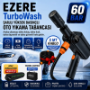 EZERE TurboWash Şarjlı 60 Bar Yüksek Basınçlı Oto Araba Bahçe Yıkama ve Temizleme Tabancası Makinesi-(5775)