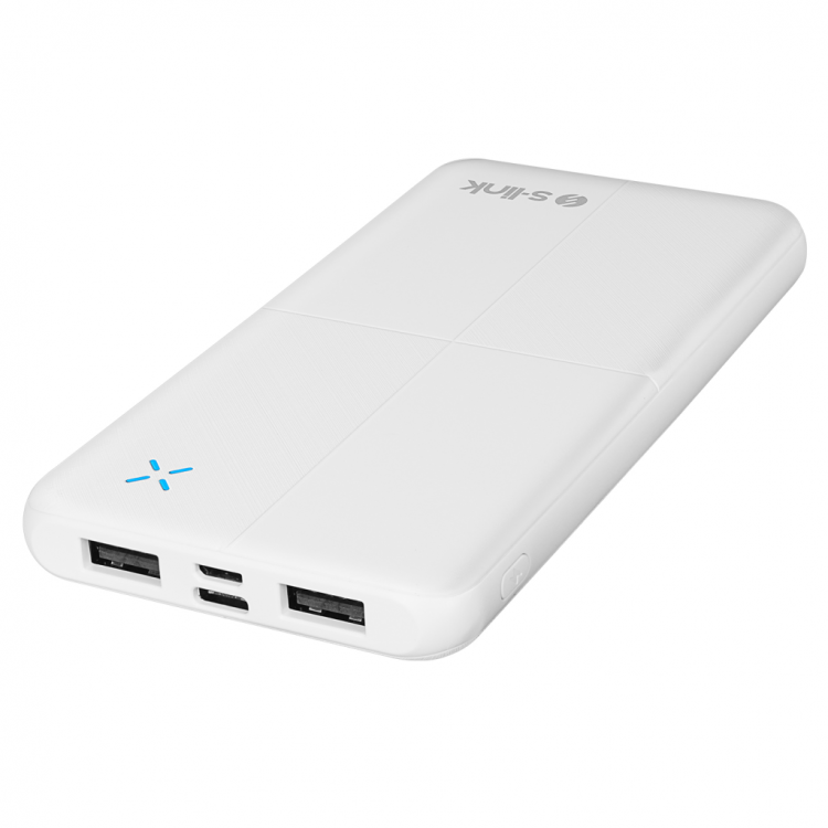 S-LINK IP-G12N Beyaz 10.000mAh 2xUSB 1xMicro USB 1xType-C 4 LED Göstergeli PowerBank(1923)