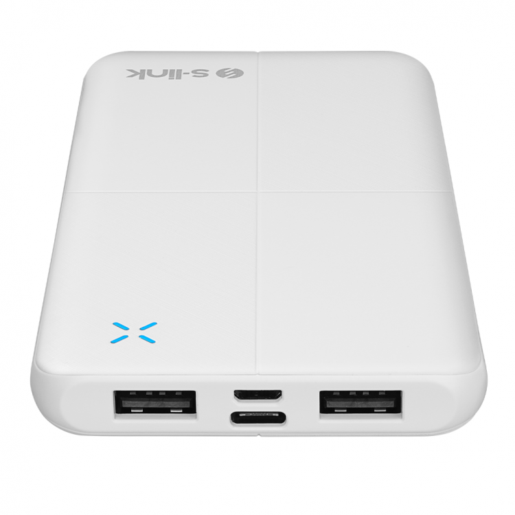 S-LINK IP-G12N Beyaz 10.000mAh 2xUSB 1xMicro USB 1xType-C 4 LED Göstergeli PowerBank(1923)