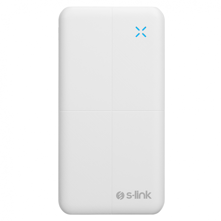 S-LINK IP-G12N Beyaz 10.000mAh 2xUSB 1xMicro USB 1xType-C 4 LED Göstergeli PowerBank(1923)