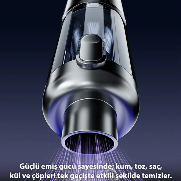 EZERE PowerVac1 20000pa Araç İçi ve Ev Tipi Şarjlı Vakum Süpürge-(5775)