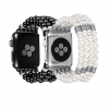 Ally Apple Watch 7-8 45mm 6-5-4 44mm Full Boncuk Taşlı Kordon Kayış 3-2-1 42mm-(5775)