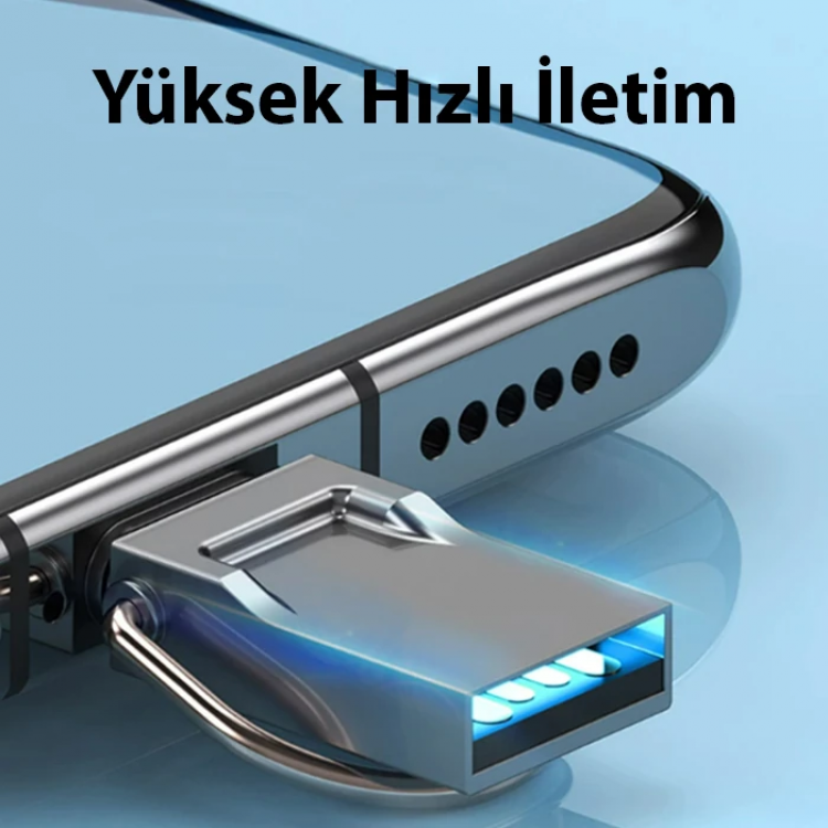 ALLY 64GB Type-c Usb Otg Flash Bellek - USB 2.0 100MB/S Flash Disk-(5775)