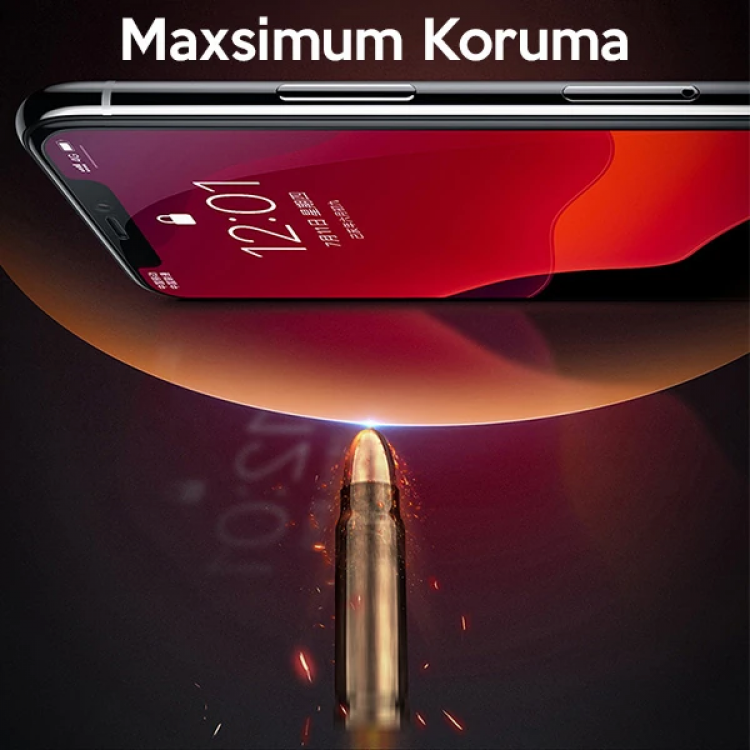 Baseus İPhone 11 Pro- X-XS 0.3mm Ful Tempered Cam Ekran Koruyucu 2 Adet Set-(5775)