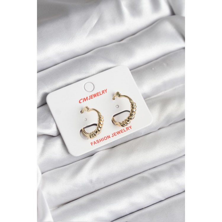 14K Gold Renk Kaplama CM Kadın Küpe 5886