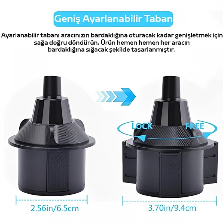 ALLY HB-P05 Universal Araç İçi Telefon Tutucu - Yemek Masası-(5775)