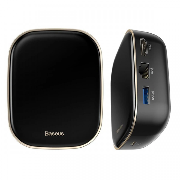 Baseus 6in1 USB Type C Çok Fonksiyonlu HUB B 3.0RJ45HDMISDmicro SD)  60W-(5775)