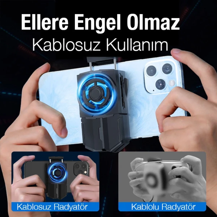 MEMO DL-A5 Cep Telefonu Soğutma Fanı Gamer Oyuncu Radyatör Soğutucu-(5775)