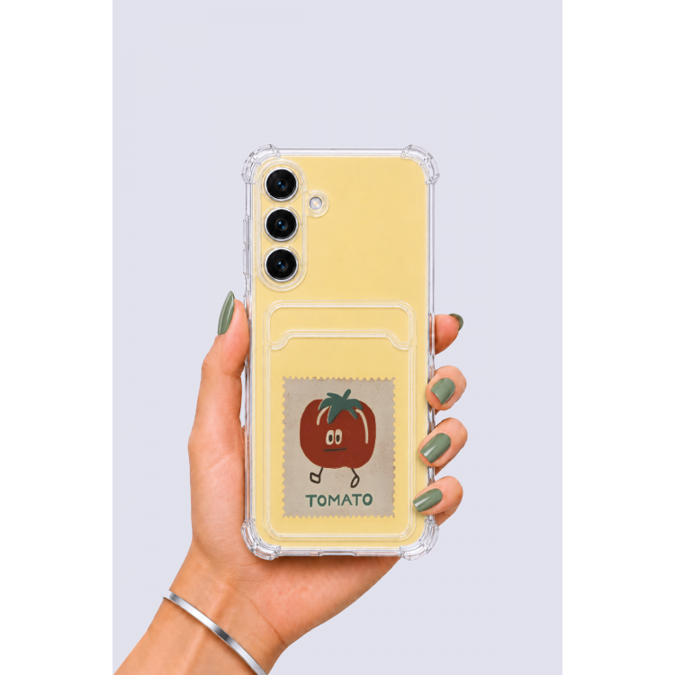 Samsung Galaxy S24 FE Kartlıklı Tomato Desenli Kılıf