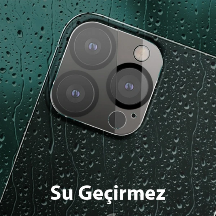 ALLY İPhone 13 Pro-13 Pro Max 3D Full Tempered Glass Cam Kamera Koruyucu-(5775)