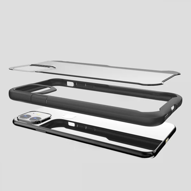 İPhone 11 Pro Max 6.5 İnch Shock Absorption PC+TPU Darbe Emici Kılıf-(5775)