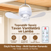 Ezere AeroSnap LED Kamp Tavan Fanı ve Taşınabilir Şarjlı Tavan Vantilatörü-(5775)