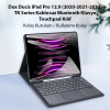 Dux Ducis iPad Pro 12.9 (2020/2021/2022) TK Series Kablosuz Bluetooth Klavye Touchpad Kılıf-(5775)