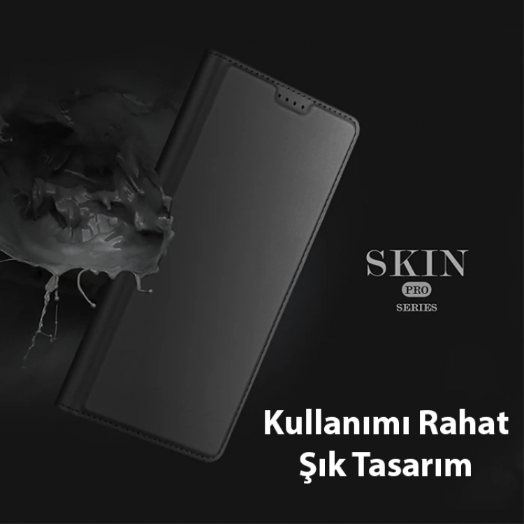 Dux Ducis SM Galaxy S23 Plus Kılıf Skin Pro Series Flip Cover Kapaklı Kılıf-(5775)
