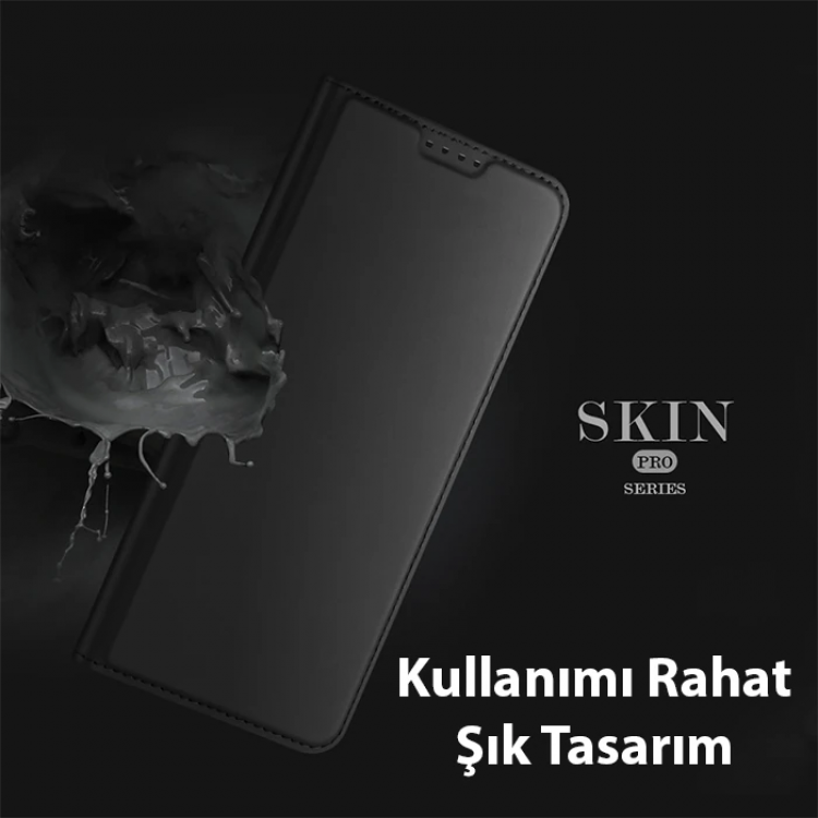 Dux Ducis Xiaomi Poco X5 Pro 5G Kılıf Skin Pro Series Flip Cover Kapaklı Kılıf-(5775)