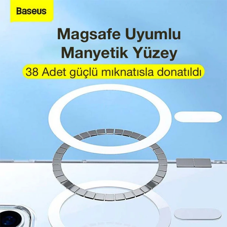Baseus Crystal iPhone 12 Pro Max Kılıf Magsafe Uyumlu Manyetik Kılıf-(5775)