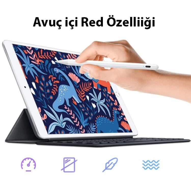 ALLY Xpen-3i iPad(2018-2025) Aktif Manyetik Kapasitif Kalem-(5775)