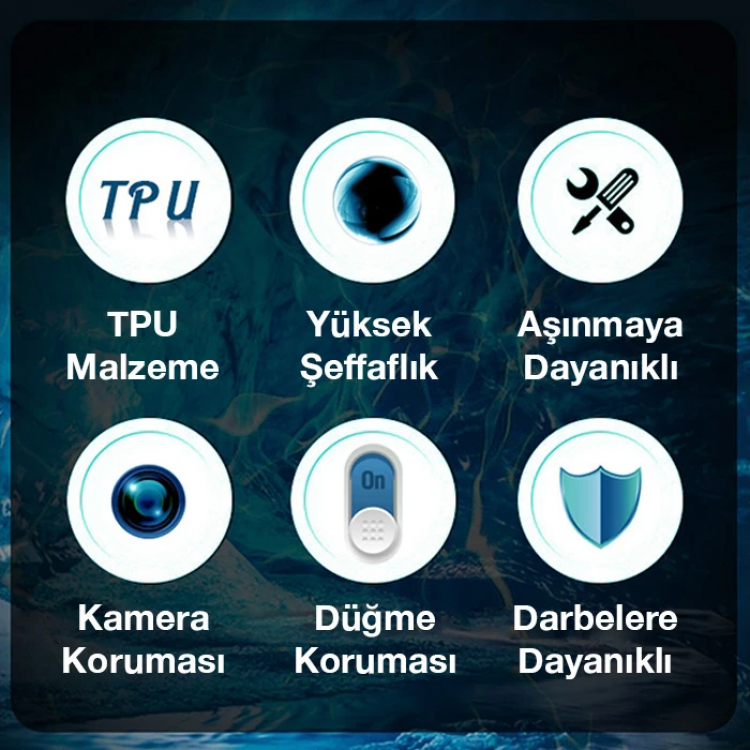 Ally iPhone 13 Pro 6.1inç Kılıf Kamera Korumalı Ultra İnce Şeffaf Silikon Kılıf-(5775)