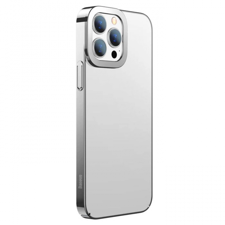 Baseus Glitter iPhone 13 Pro Kılıf Renkli Kenar Şeffaf Kılıf-(5775)