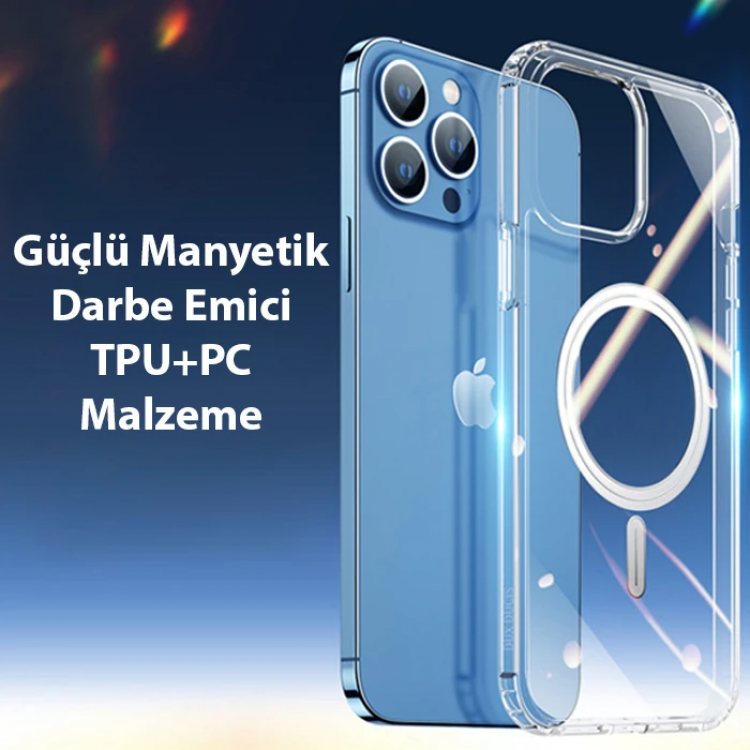 Dux Ducis Clin Mag Series iPhone 12 Pro Max 6.7 Magsafe Uyumlu Manyetik Silikon Kılıf-(5775)