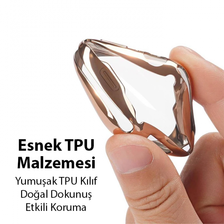 Dux Ducis Samo Series Apple Watch 45mm için Soft TPU Full Koruma Ultra İnce Silikon Kılıf-(5775)
