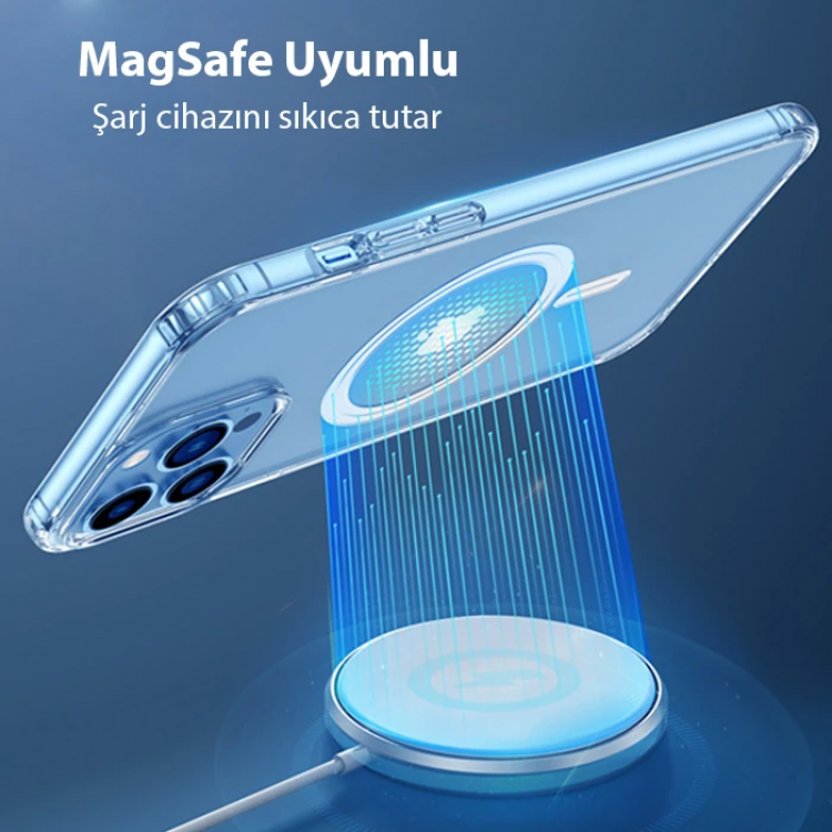 Dux Ducis Clin Mag Series iPhone 12 - 12 Pro 6.1 Magsafe Uyumlu Manyetik Silikon Kılıf-(5775)