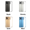 ALLY Fashion Series iPhone 11 Pro  Kılıf Renkli Kenar Lazer Çerçeveli Silikon Kılıf-(5775)