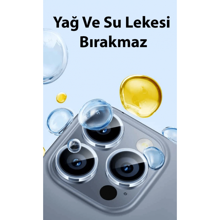 Baseus iPhone 15/15 Plus için Sapphire Serisi HD Cam Kamera Koruyucu-(5775)