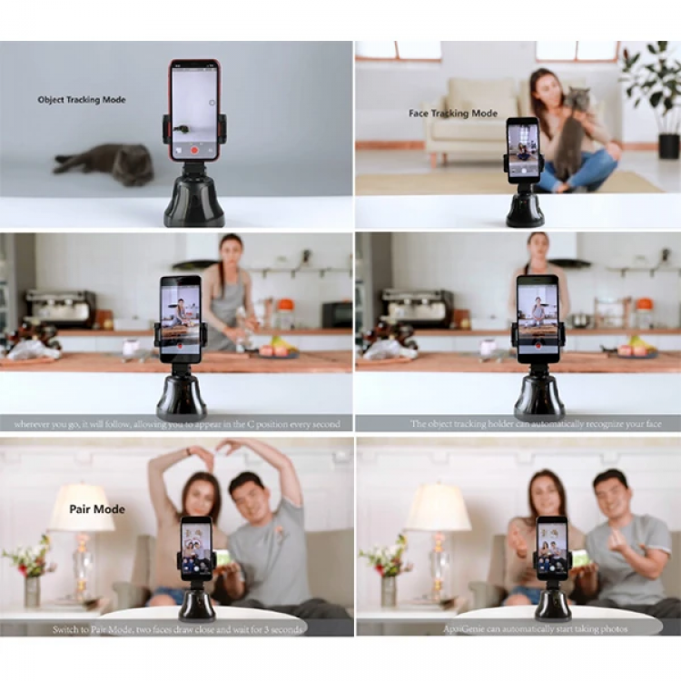 Apai Genie 360° Akıllı Selfie Sosyal Medya Video Takip Asistanı Tripod-(5775)