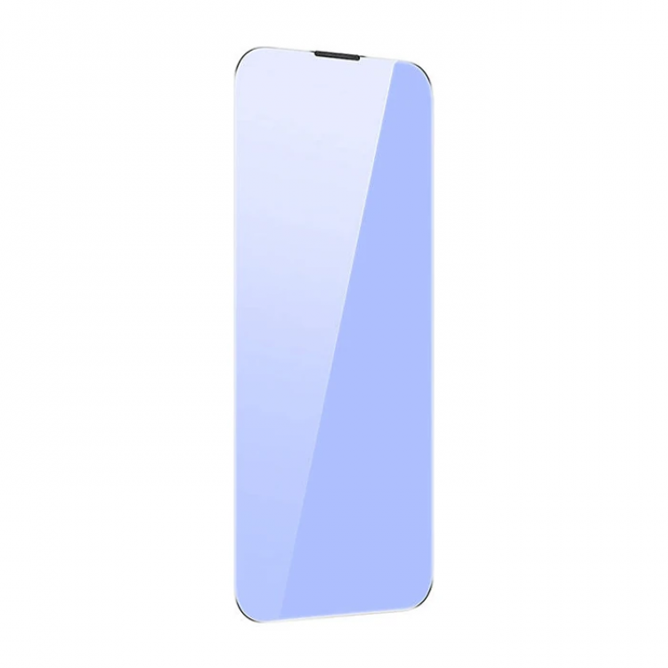 Baseus iPhone 15 Pro Full Koruma Anti Mavi Işık Tempered Cam Ekran Koruyucu 2 Adet Set-(5775)