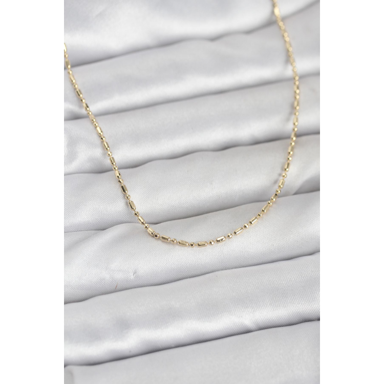 CM 14K Gold Renk Zincirli 60 cm Kadın Kolye 5886