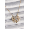 316L Çelik Gold Renk Zirkon Taşlı Vintage Model Kadın Kolye 5886
