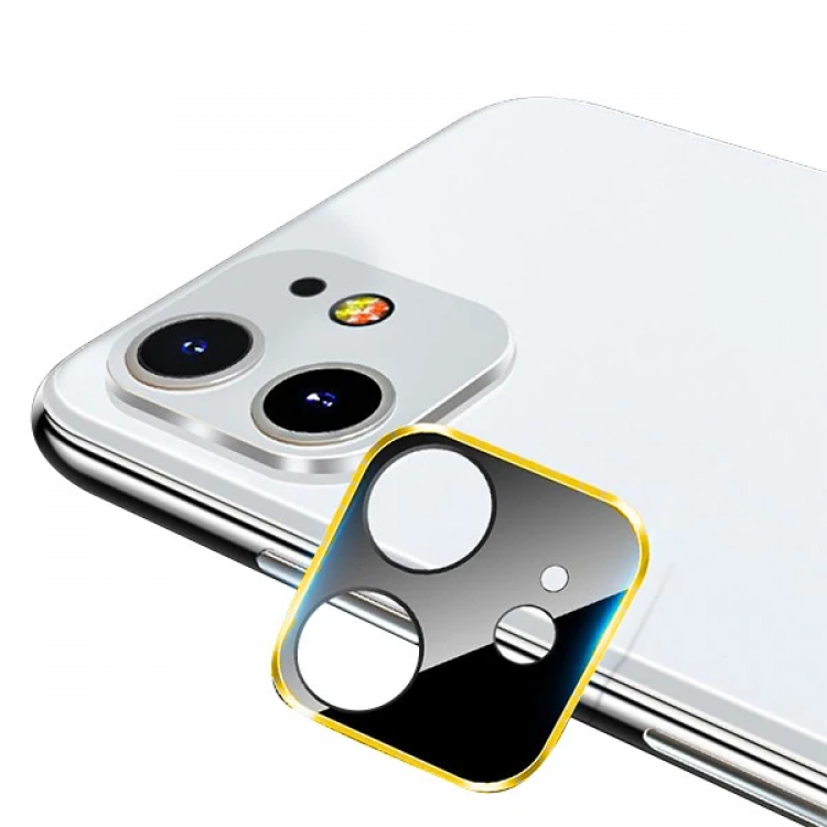 iPhone 11 6.1 İnch 3D Metal Kamera Koruyucu Metal Lens-(5775)