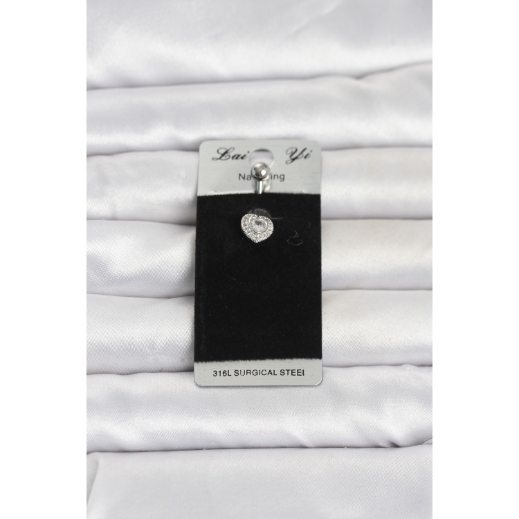 316L Cerrahi Çelik Minimal Kalp Model Göbek Piercing 5886