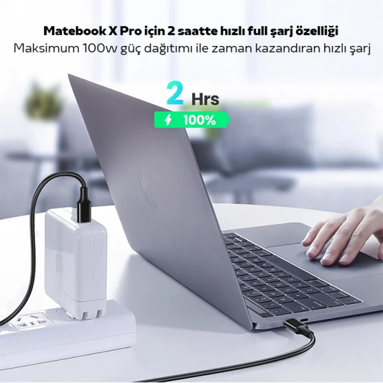 ALLY USB Type-C PD3.1 100W(20V-5A) Hızlı Veri Şarj Kablosu 1metre-(5775)