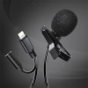 ALLY iPhone Lightning Yaka Mikrofonu+3.5MM jack Profesyonel Youtuber Mikrofonu-(5775)