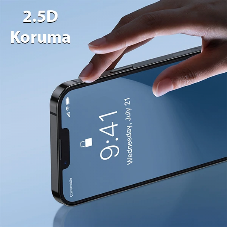ALLY iPhone 13 Mini 5.4inç Tempered Kırılmaz Cam Ekran Koruyucu-(5775)