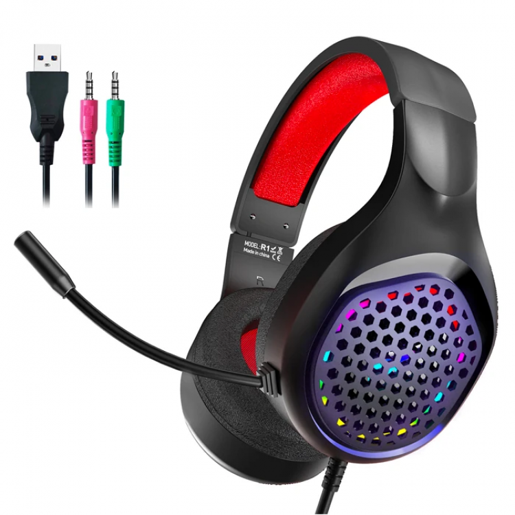 XMOWi R1 Gaming Mikrofonlu RGB Oyuncu Kulaklığı PC- Dizüstü  Ve Ps4-(5775)