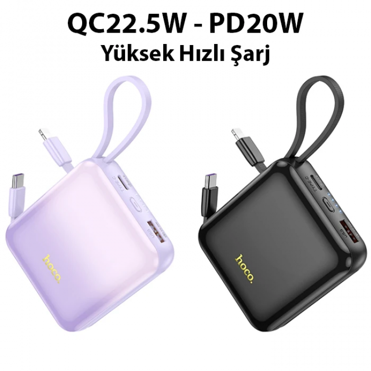 HOCO Q23 Blade 10000mAh 22.5W+PD20W Kablolu Powerbank-(5775)