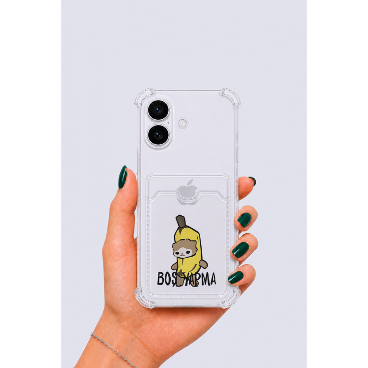 iPhone 16 Kartlıklı Boş Yapma Desenli Kılıf