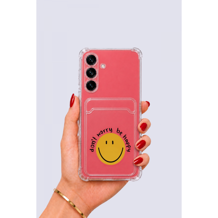 Samsung Galaxy S25 Kartlıklı Gülücük Desenli Kılıf