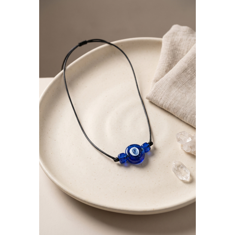 Handmade Bohem Mavi Nazar Kolye 5886