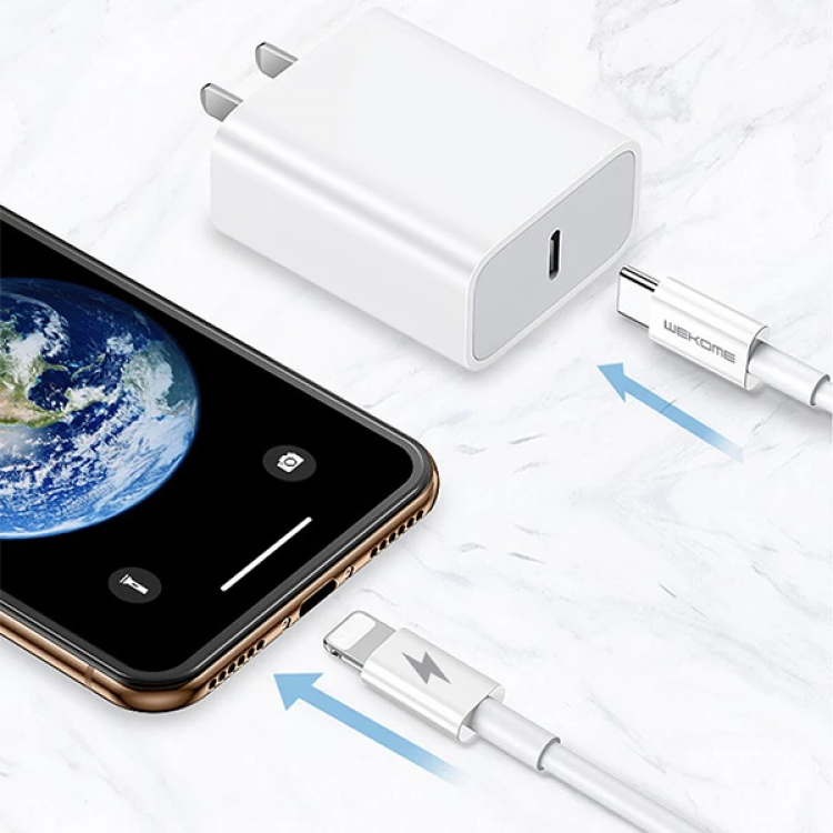 Wekome TYPE-C TO iPhone PD 20W Hızlı Şarj Kablosu 1.2M-(5775)