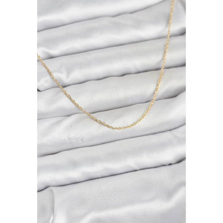 CM 14K Gold Renk Burgu Model 60 cm Kadın Kolye 5886