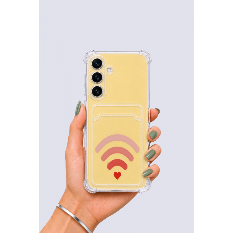 Samsung Galaxy S24 FE Kartlıklı Aşk Sinyali Desenli Kılıf