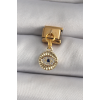 316L Çelik Gold Renk Sallantı Zirkon Taşlı Göz Model Nomination Charm 5886