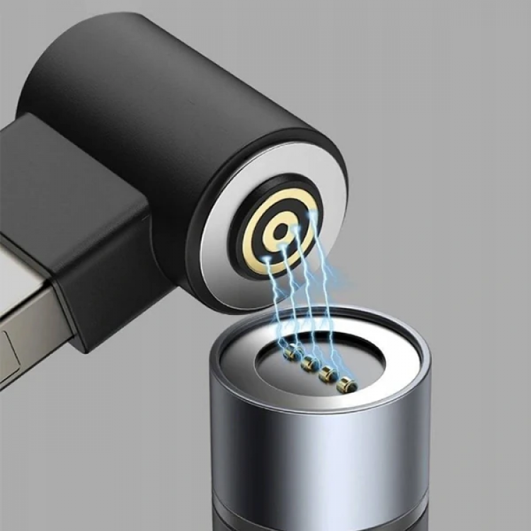 Baseus Zinc Manyetik Type-C to DC Square Portu Lenovo Laptop Şarj Kablosu 100W 2m-(5775)