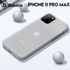 Baseus Jelly Liquid Silica Gel iPhone 11 Pro Max 6.5 Kılıf Şeffaf Sıvı Silikon Kılıf-(5775)