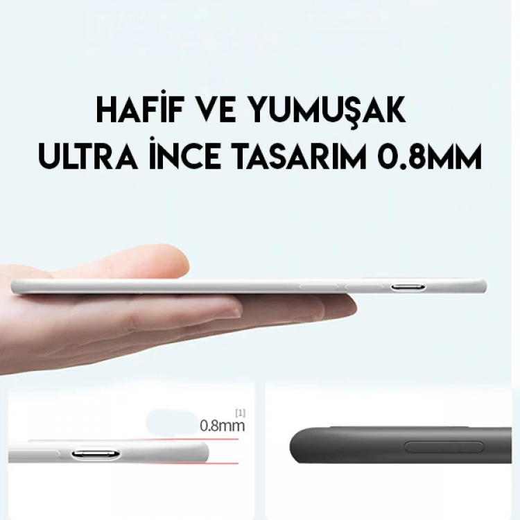 Baseus Jelly Liquid Silica Gel iPhone 11 Pro Max 6.5 Kılıf Şeffaf Sıvı Silikon Kılıf-(5775)